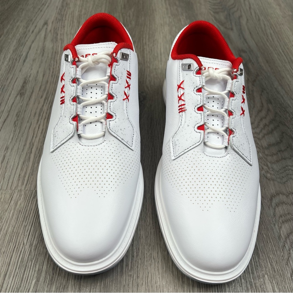 New Nike Air Jordan ADG 5 Mens Size 10 Golf Shoes White Fire Red FQ7874-101 - Picture 4 of 8